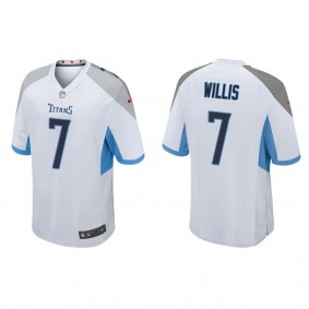 Men's Tennessee Titans Malik Willis White 2022 NFL Draft Game Jersey