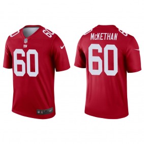 Men's New York Giants Marcus McKethan Red 2022 NFL Draft Inverted Legend Jersey