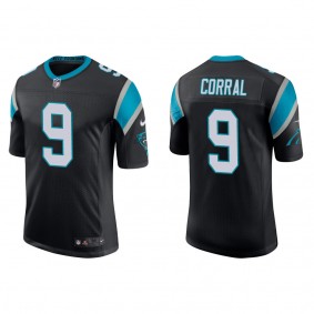 Men's Carolina Panthers Matt Corral Black 2022 NFL Draft Vapor Limited Jersey