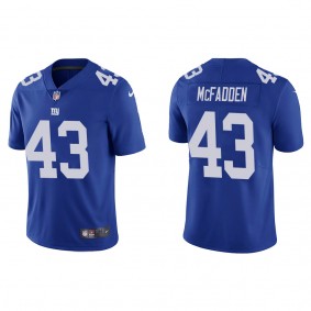Men's New York Giants Micah McFadden Blue 2022 NFL Draft Vapor Limited Jersey