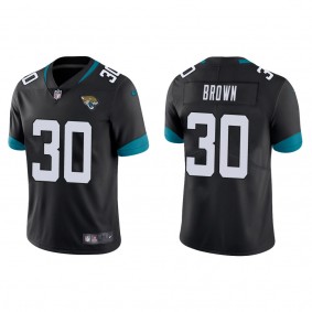 Men's Jacksonville Jaguars Montaric Brown Black 2022 NFL Draft Vapor Limited Jersey