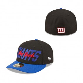 Men's New York Giants New Era Black Royal 2022 NFL Draft Low Profile 59FIFTY Fitted Cap