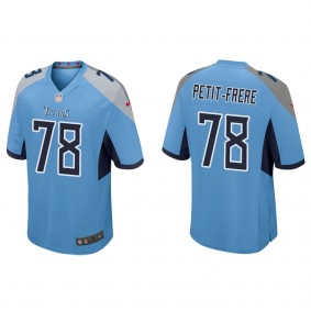Men's Tennessee Titans Nicholas Petit-Frere Light Blue 2022 NFL Draft Game Jersey