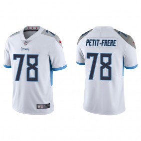 Men's Tennessee Titans Nicholas Petit-Frere White 2022 NFL Draft Vapor Limited Jersey