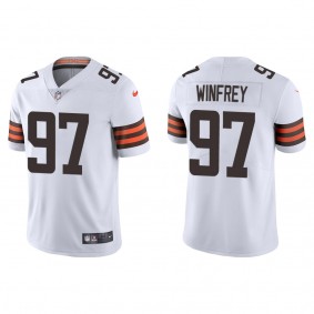 Men's Cleveland Browns Perrion Winfrey White 2022 NFL Draft Vapor Limited Jersey