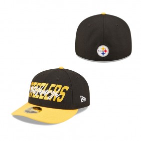 Men's Pittsburgh Steelers New Era Black Gold 2022 NFL Draft Low Profile 59FIFTY Fitted Cap