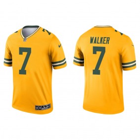 Men's Green Bay Packers Quay Walker Gold 2022 NFL Draft Inverted Legend Jersey