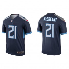Men's Tennessee Titans Roger McCreary Navy 2022 NFL Draft Legend Jersey