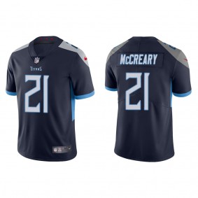 Men's Tennessee Titans Roger McCreary Navy 2022 NFL Draft Vapor Limited Jersey