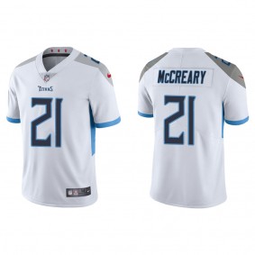 Men's Tennessee Titans Roger McCreary White 2022 NFL Draft Vapor Limited Jersey