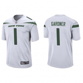 Men's New York Jets Sauce Gardner White 2022 NFL Draft Game Jersey
