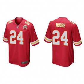 Men's Kansas City Chiefs Skyy Moore Red 2022 NFL Draft Game Jersey