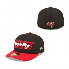 Men's Tampa Bay Buccaneers New Era Black Red 2022 NFL Draft Low Profile 59FIFTY Fitted Cap
