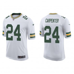 Men's Green Bay Packers Tariq Carpenter White 2022 NFL Draft Vapor Limited Jersey