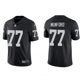 Men's Las Vegas Raiders Thayer Munford Black 2022 NFL Draft Vapor Limited Jersey