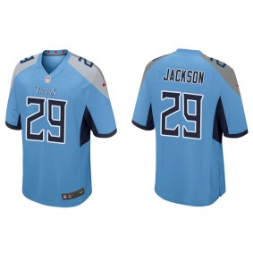Men's Tennessee Titans Theo Jackson Light Blue 2022 NFL Draft Game Jersey