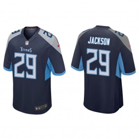 Men's Tennessee Titans Theo Jackson Navy 2022 NFL Draft Game Jersey