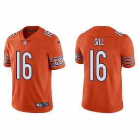 Men's Chicago Bears Trenton Gill Orange 2022 NFL Draft Vapor Limited Jersey