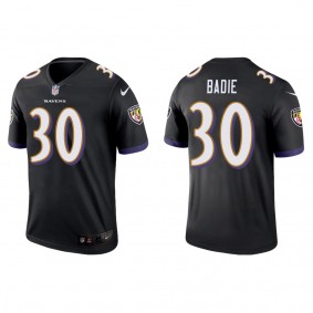 Men's Baltimore Ravens Tyler Badie Black 2022 NFL Draft Legend Jersey