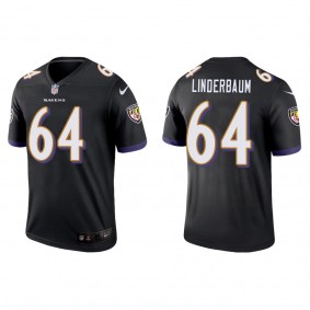 Men's Baltimore Ravens Tyler Linderbaum Black 2022 NFL Draft Legend Jersey