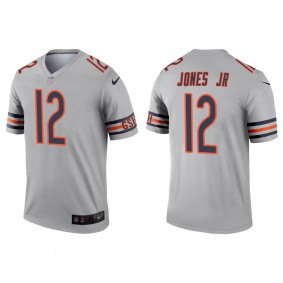 Men's Chicago Bears Velus Jones Jr. Silver 2022 NFL Draft Inverted Legend Jersey