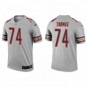 Men's Chicago Bears Zachary Thomas Silver 2022 NFL Draft Inverted Legend Jersey