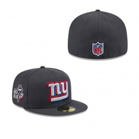 Men's New York Giants Graphite Official 2024 NFL Draft On Stage 59FIFTY Fitted Hat