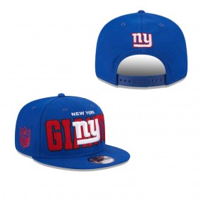 Men's New York Giants Royal 2023 NFL Draft 9FIFTY Snapback Adjustable Hat