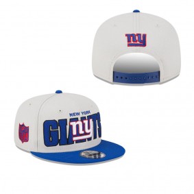 Men's New York Giants Stone Royal 2023 NFL Draft 9FIFTY Snapback Adjustable Hat