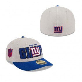 Men's New York Giants Stone Royal 2023 NFL Draft Low Profile 59FIFTY Fitted Hat