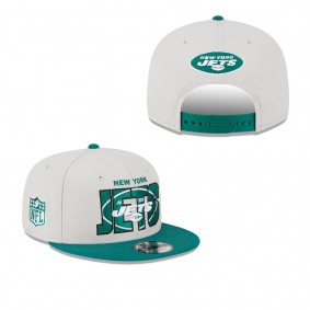 Men's New York Jets Stone Gotham Green 2023 NFL Draft 9FIFTY Snapback Adjustable Hat
