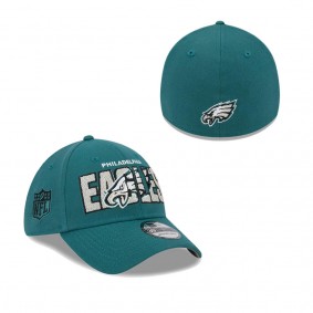 Men's Philadelphia Eagles Midnight Green 2023 NFL Draft 39THIRTY Flex Hat
