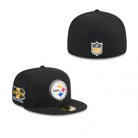 Men's Pittsburgh Steelers Black 2024 NFL Draft 59FIFTY Fitted Hat