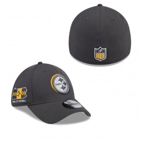 Men's Pittsburgh Steelers Graphite 2024 NFL Draft 39THIRTY Flex Hat