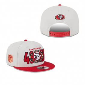 Men's San Francisco 49ers Stone Scarlet 2023 NFL Draft 9FIFTY Snapback Adjustable Hat
