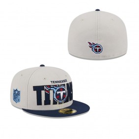 Men's Tennessee Titans Stone Navy 2023 NFL Draft On Stage 59FIFTY Fitted Hat