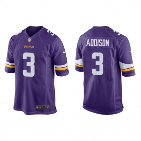 Jordan Addison Purple 2023 NFL Draft Game Jersey