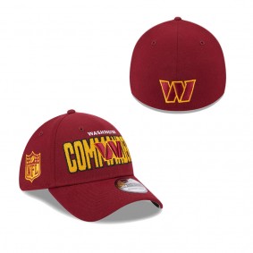Men's Washington Commanders Burgundy 2023 NFL Draft 39THIRTY Flex Hat