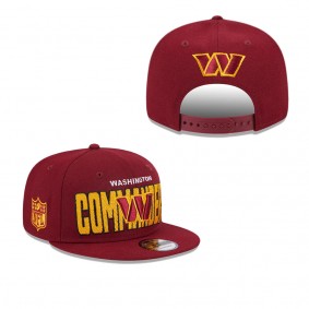 Men's Washington Commanders Burgundy 2023 NFL Draft 9FIFTY Snapback Adjustable Hat