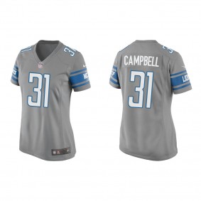 Women's Jack Campbell Silver 2023 NFL Draft Game Jersey
