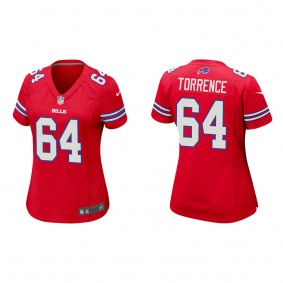 Women's O'Cyrus Torrence Red 2023 NFL Draft Game Jersey