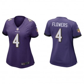Women's Zay Flowers Purple 2023 NFL Draft Game Jersey