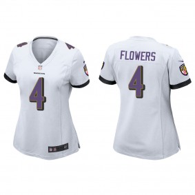 Women's Zay Flowers White 2023 NFL Draft Game Jersey