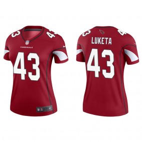 Women's Arizona Cardinals Jesse Luketa Cardinal 2022 NFL Draft Legend Jersey
