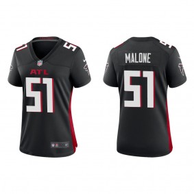 Women's Atlanta Falcons DeAngelo Malone Black 2022 NFL Draft Game Jersey