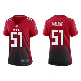 Women's Atlanta Falcons DeAngelo Malone Red 2022 NFL Draft Alternate Game Jersey