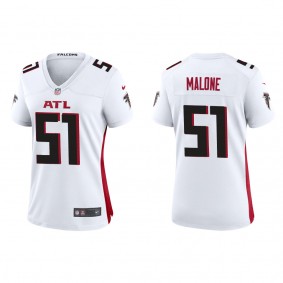 Women's Atlanta Falcons DeAngelo Malone White 2022 NFL Draft Game Jersey