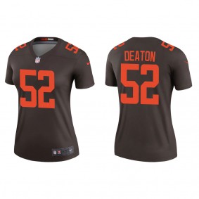 Women's Cleveland Browns Dawson Deaton Brown 2022 NFL Draft Alternate Legend Jersey