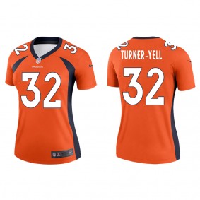 Women's Denver Broncos Delarrin Turner-Yell Orange 2022 NFL Draft Legend Jersey