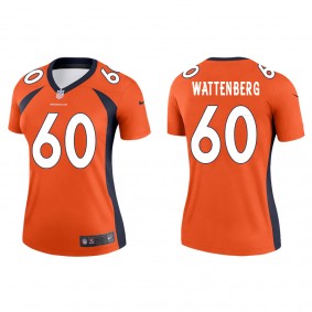 Women's Denver Broncos Luke Wattenberg Orange 2022 NFL Draft Legend Jersey